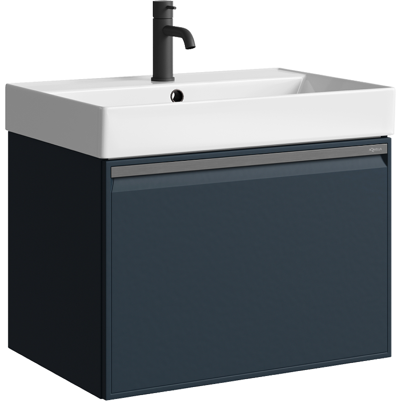 Тумба под раковину Aqwella Pure 65 PUR0165GRM подвесная Серая матовая