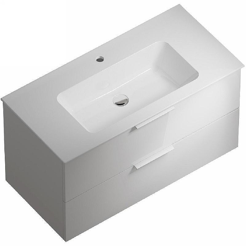 Тумба под раковину Kerama Marazzi Piano 95 PI.F.95\WHT подвесная Белая глянцевая