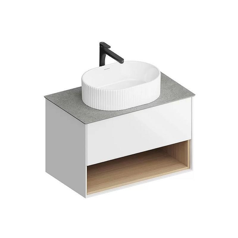 Тумба под раковину Kerama Marazzi Plaza Modern 80 PLB.M.80.1\WHT.V подвесная цвет Белый