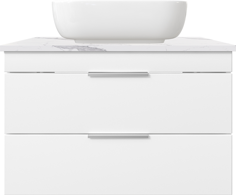 Тумба с раковиной STWORKI Копенгаген 80 подвесная цвет Белый глянцевый