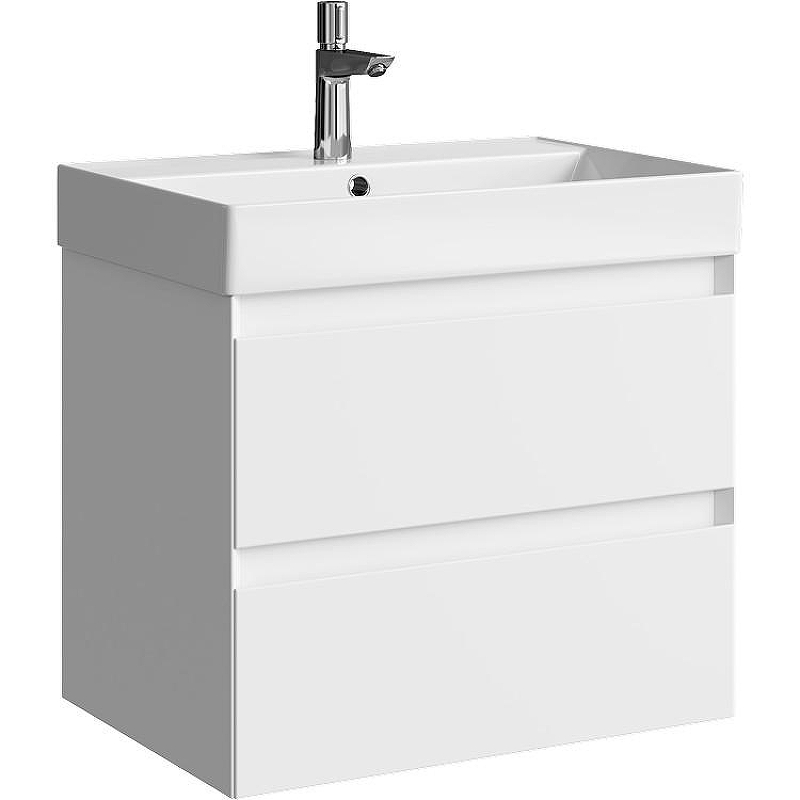 Тумба под раковину Aqwella Geometria 65 GE01652WM подвесная Белая матовая