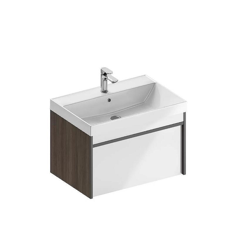 Тумба под раковину Kerama Marazzi Modula 70 MOD.70.1+1\AR подвесная цвет Арабика Белый