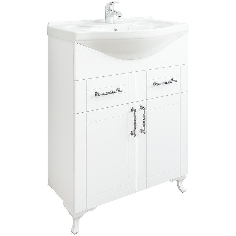 Тумба под раковину Sanflor Глория 65 С04591 Белая матовая