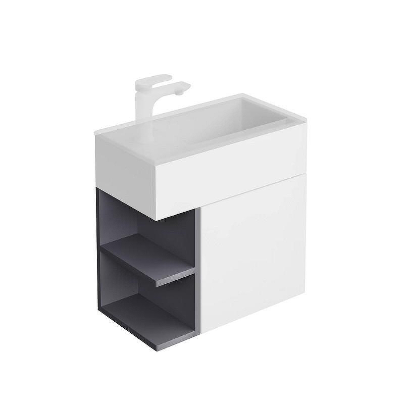 Тумба под раковину Kerama Marazzi Lato 50 KMLACb50MDg0 подвесная цвет Серый матовый