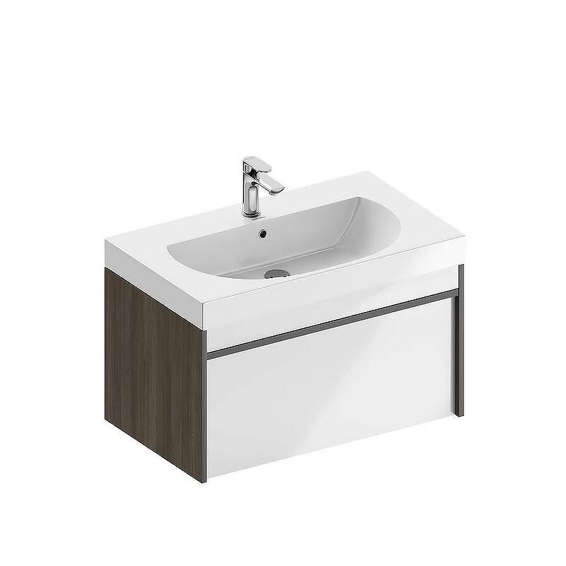 Тумба под раковину Kerama Marazzi Modula 80 MOD.80.1+1\AR подвесная цвет Арабика Белый