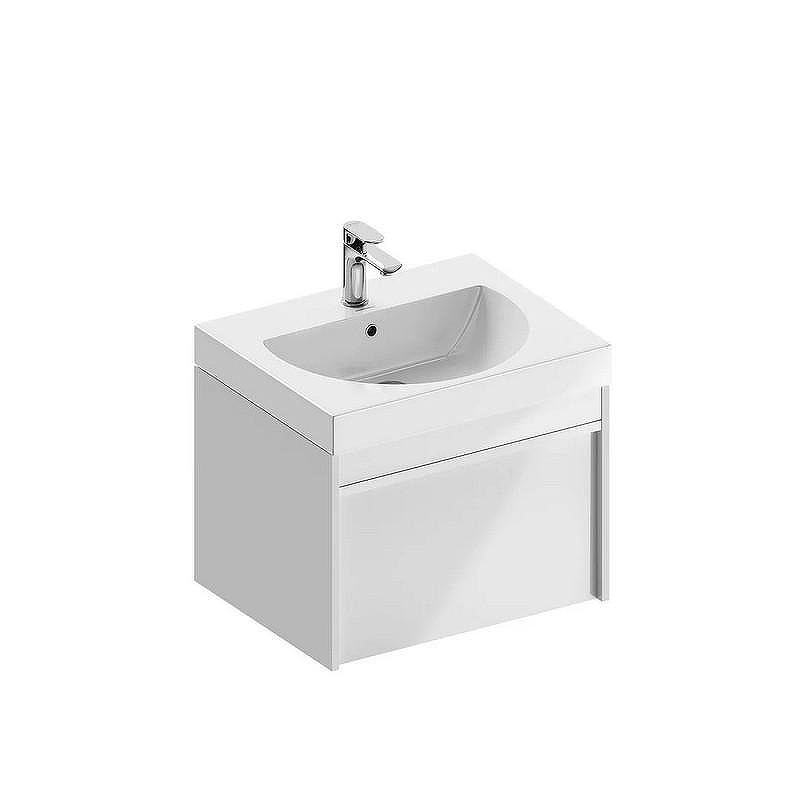 Тумба под раковину Kerama Marazzi Modula 60 MOD.60.1+1\WHT подвесная цвет Белый глянцевый